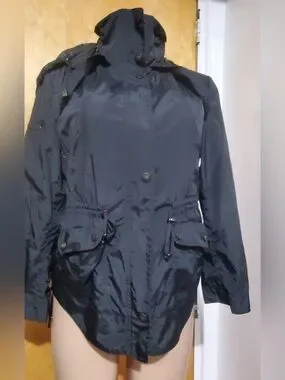 Cole Haan | Jackets & Coats | Cole Haan Black Rain Jacket With Defect ...